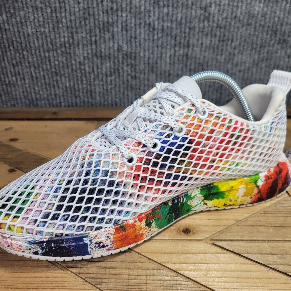 NOBULL All Pride Mesh Runner Athletic Shoes Mens 8 / Womens 9.5 Rainbow Splatter - Picture 5 of 13